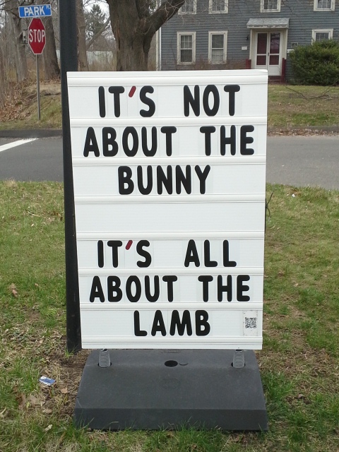 It's not about the bunny, it's all about the Lamb